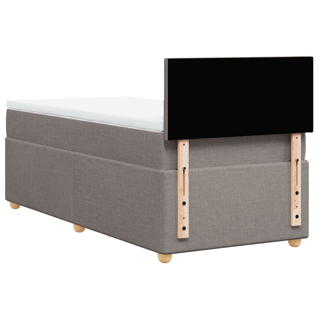 Sommier à lattes de lit avec matelas Taupe 90x200 cm Tissu - XIOS