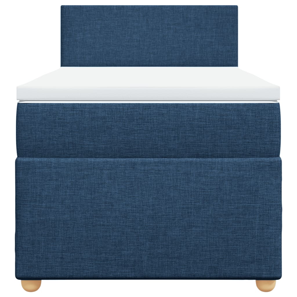 Sommier à lattes de lit avec matelas Bleu 90x200 cm Tissu - XIOS
