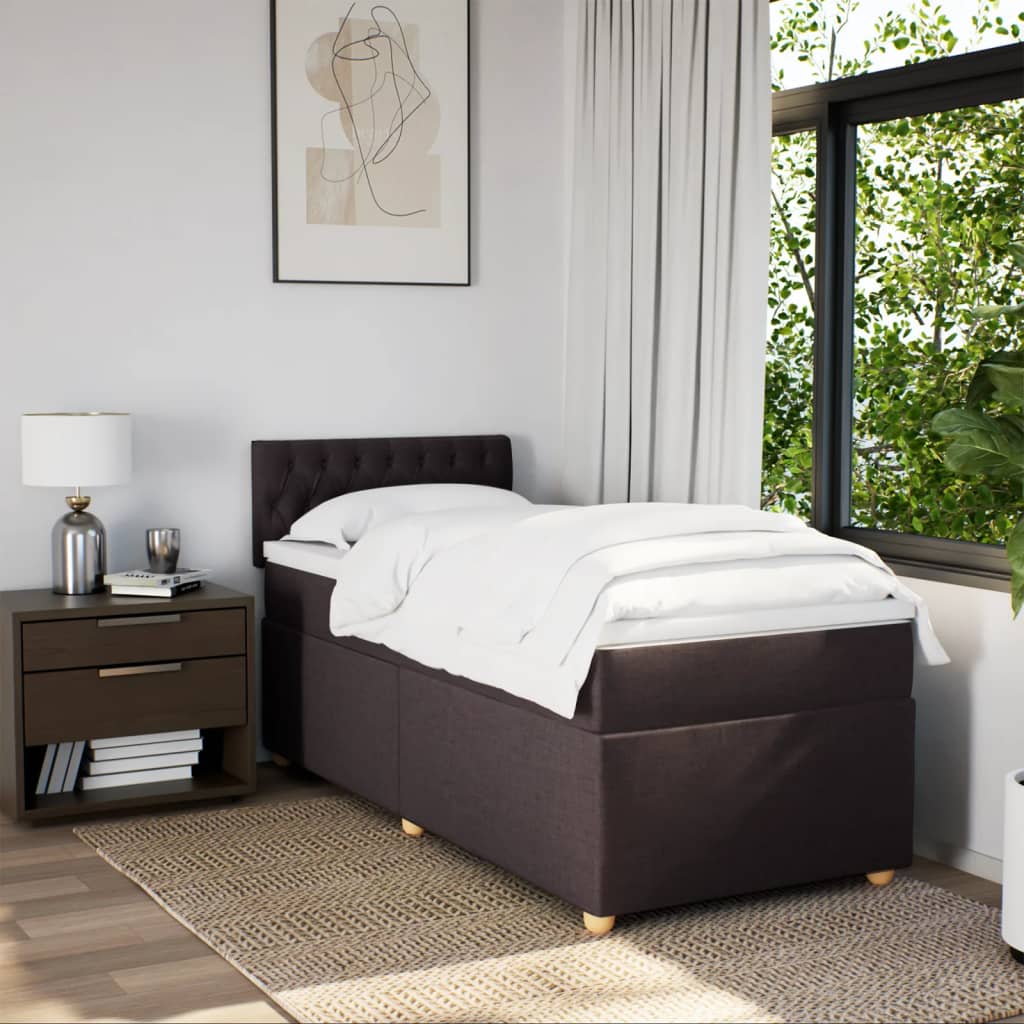Sommier à lattes de lit avec matelas Marron foncé 90x200 cm - XIOS