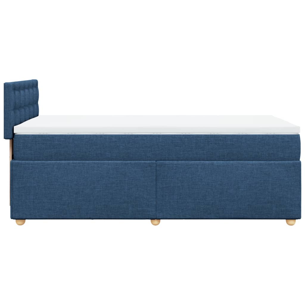 Sommier à lattes de lit avec matelas Bleu 90x200 cm Tissu - XIOS