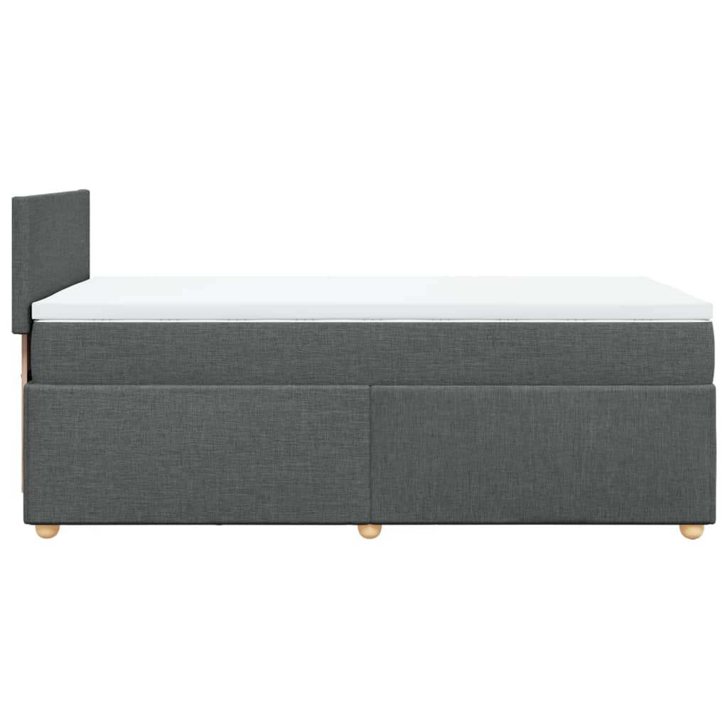 Sommier à lattes de lit avec matelas Gris foncé 100x200cm Tissu - XIOS