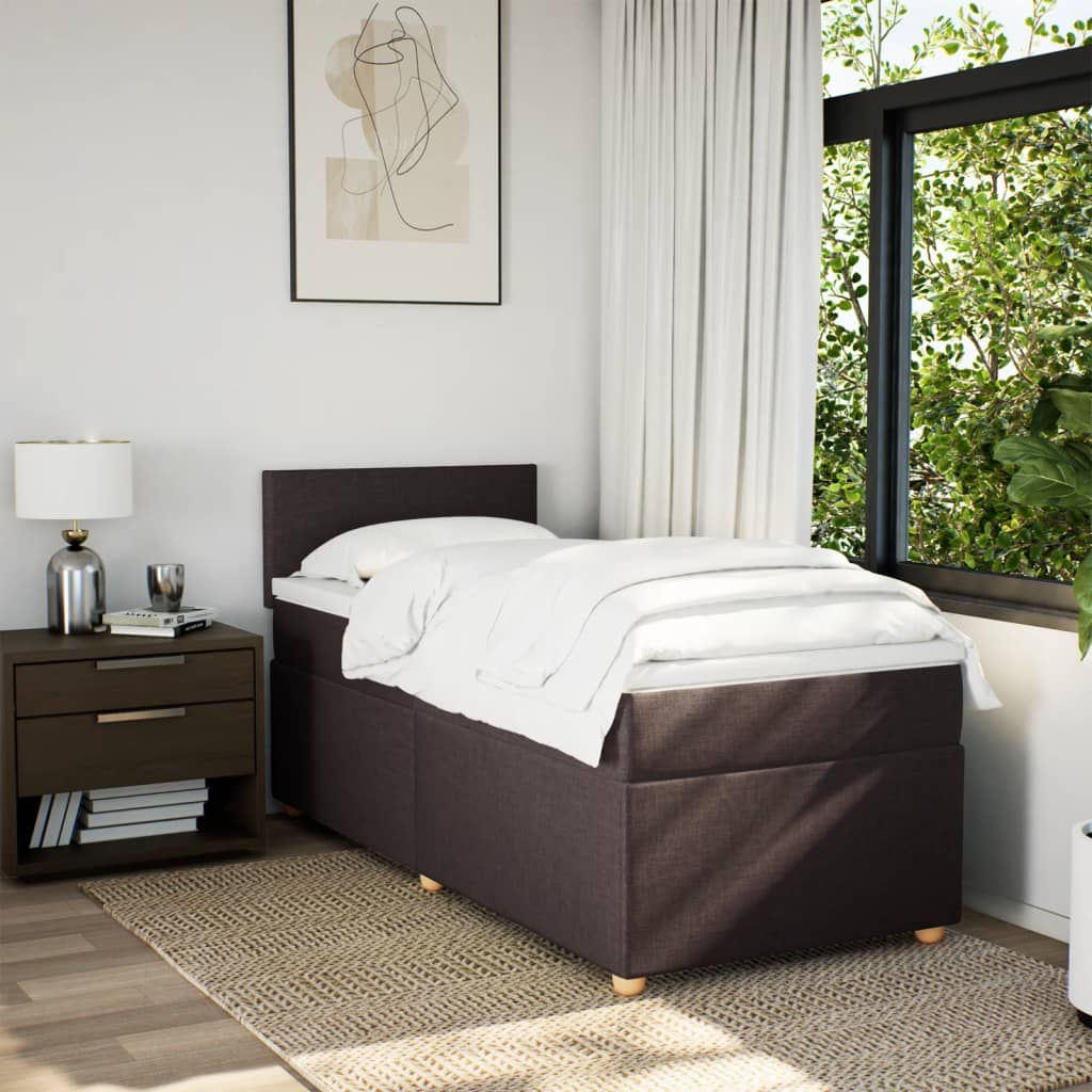 Sommier à lattes de lit avec matelas Marron foncé 100x200 cm - XIOS