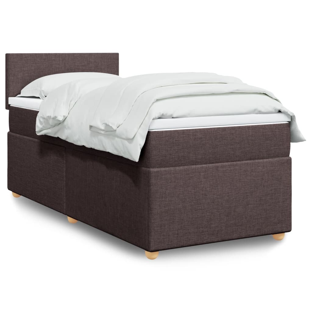 Sommier à lattes de lit avec matelas Marron foncé 100x200 cm - XIOS