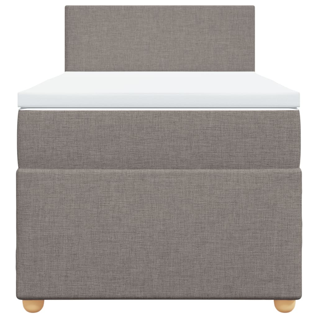 Sommier à lattes de lit avec matelas Taupe 100x200 cm Tissu - XIOS