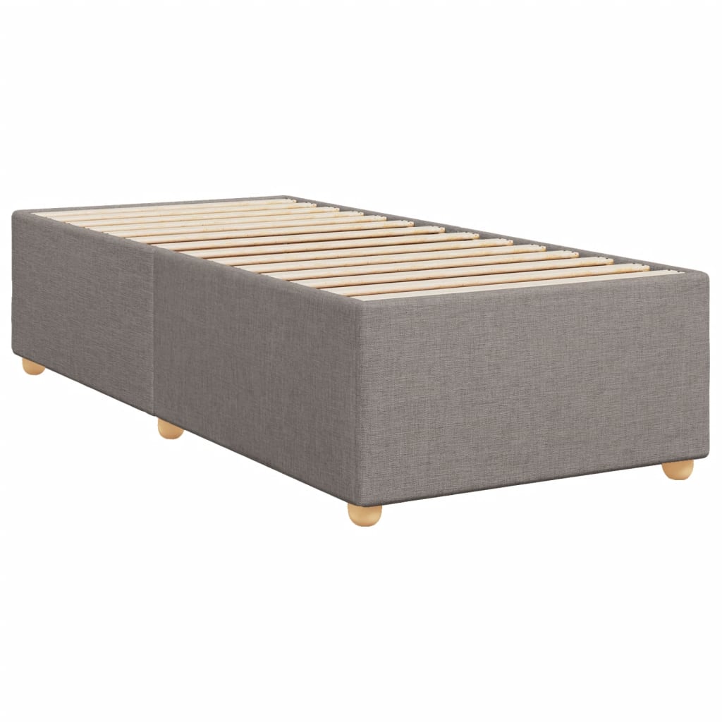 Sommier à lattes de lit avec matelas Taupe 100x200 cm Tissu - XIOS