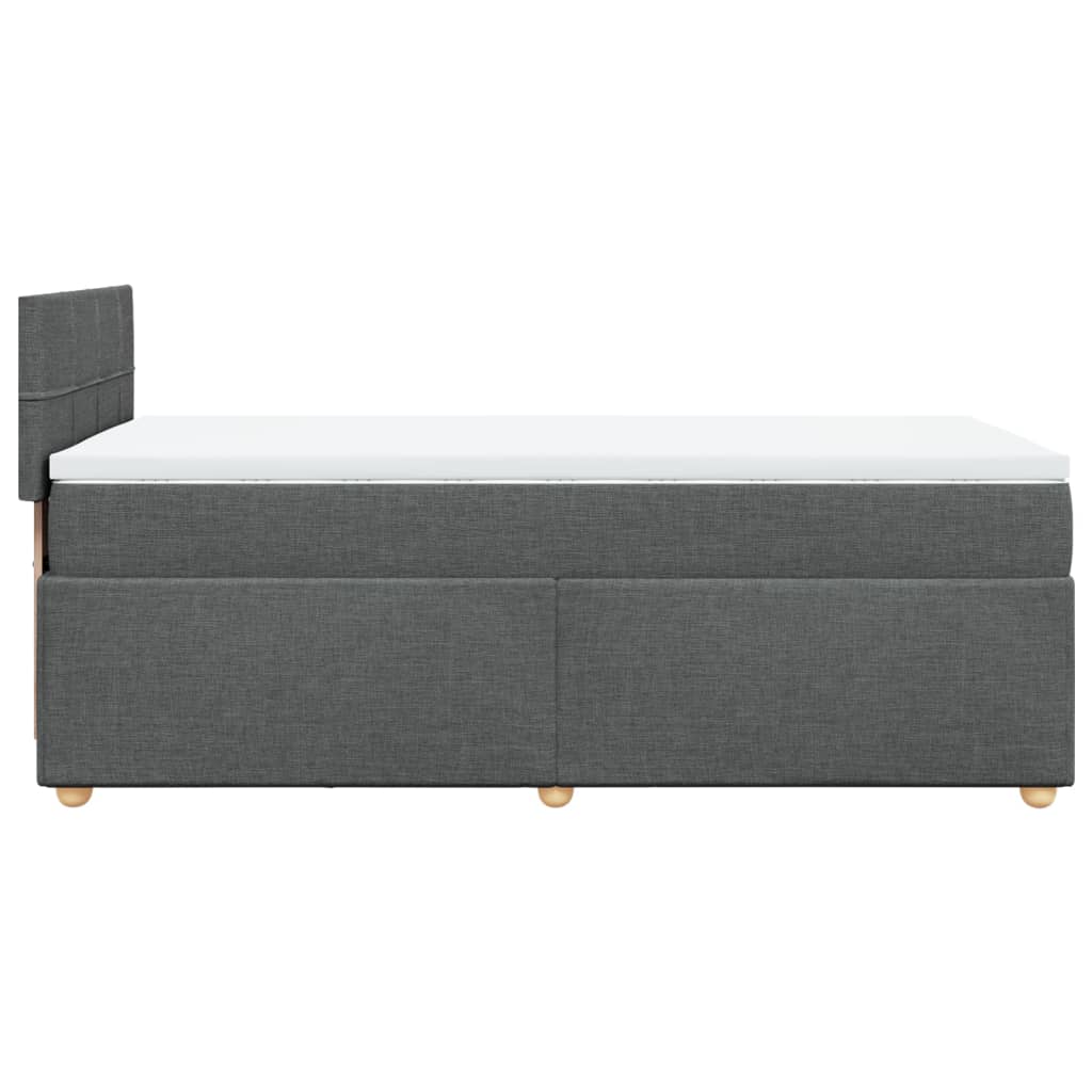 Sommier à lattes de lit avec matelas Gris foncé 100x200cm Tissu - XIOS