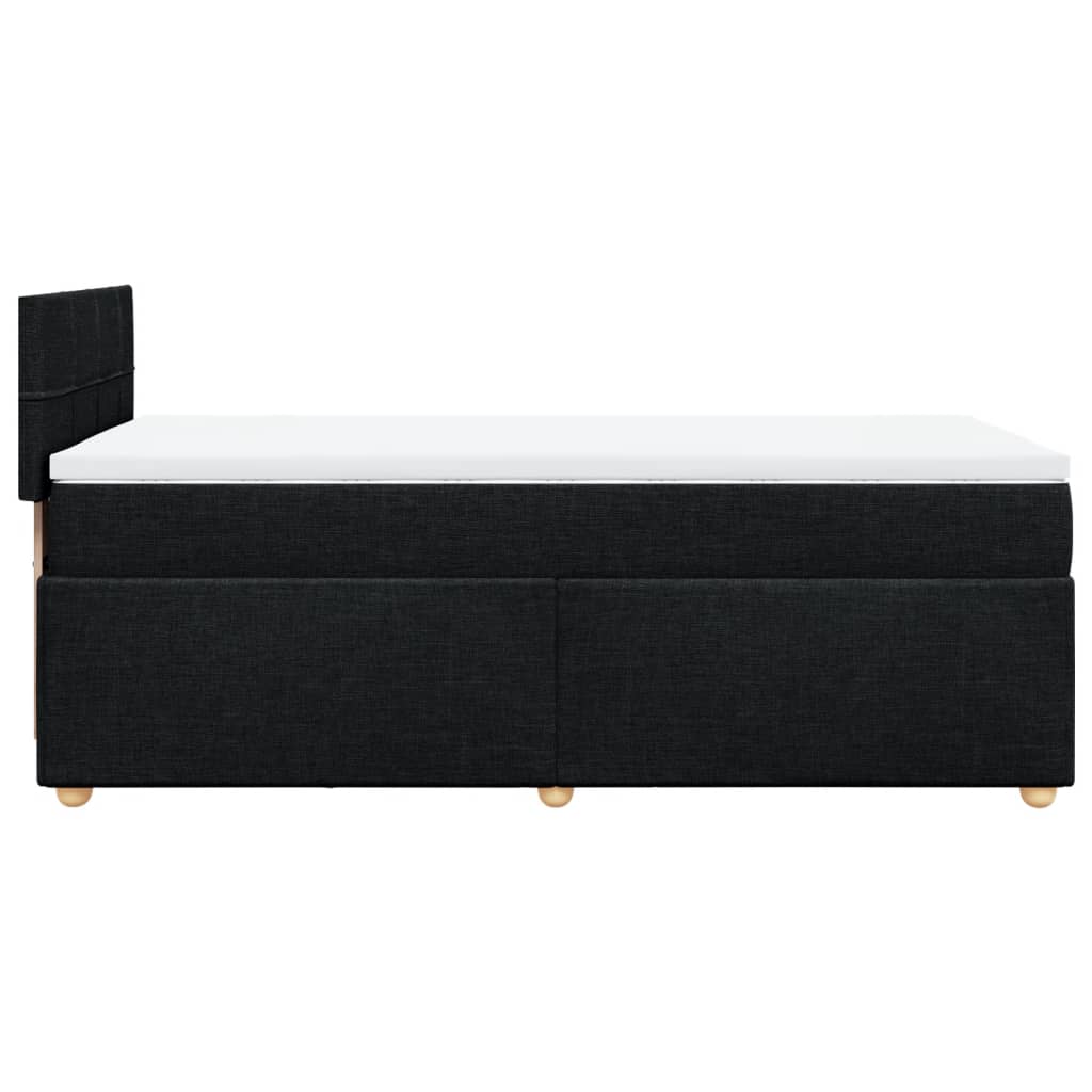 Sommier à lattes de lit avec matelas Noir 100x200 cm Tissu - XIOS