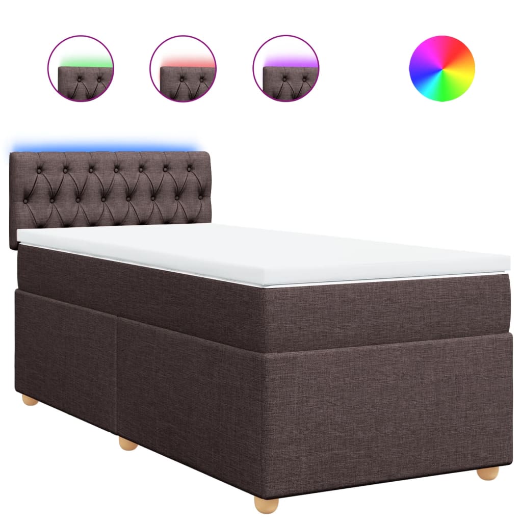 Sommier à lattes de lit avec matelas Marron foncé 100x200 cm - XIOS