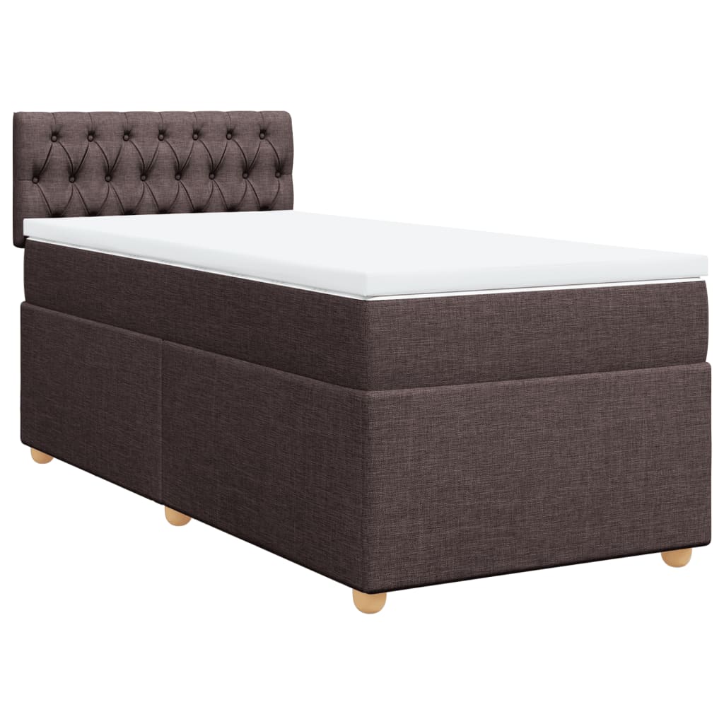 Sommier à lattes de lit avec matelas Marron foncé 100x200 cm - XIOS