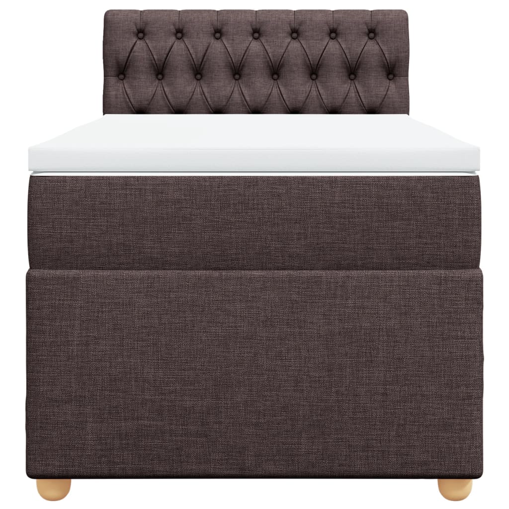 Sommier à lattes de lit avec matelas Marron foncé 100x200 cm - XIOS