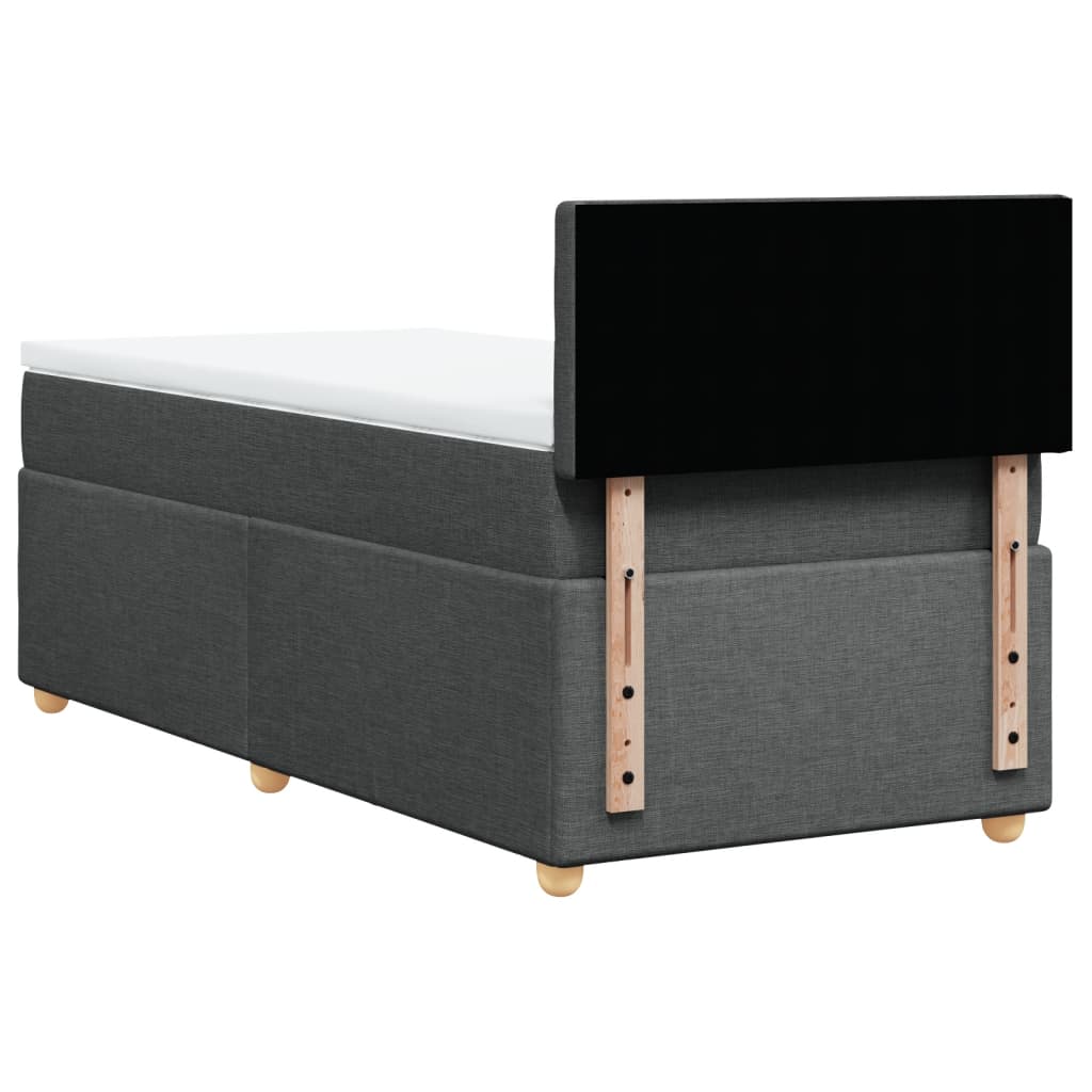 Sommier à lattes de lit avec matelas Gris foncé 100x200cm Tissu - XIOS