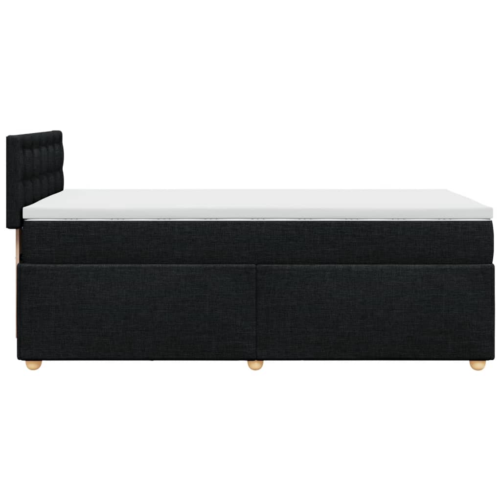 Sommier à lattes de lit avec matelas Noir 100x200 cm Tissu - XIOS