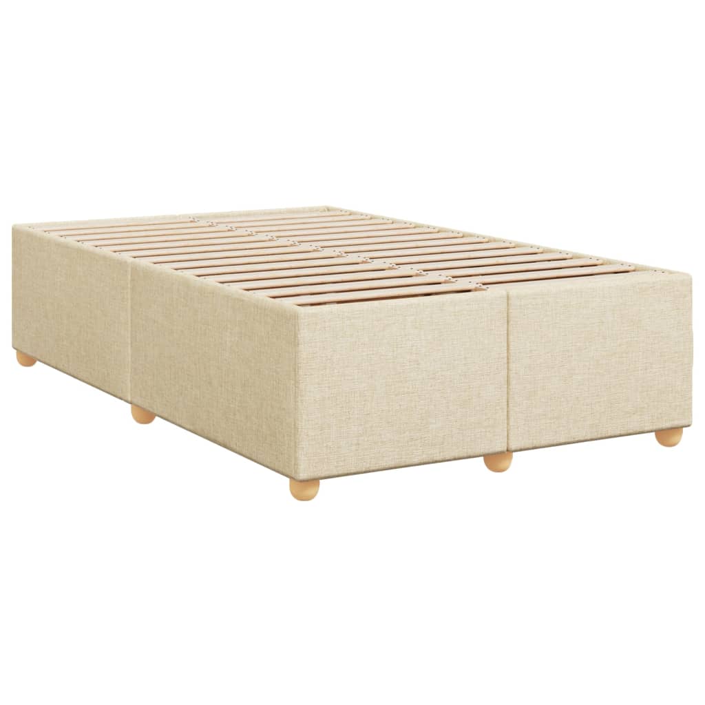 Sommier à lattes de lit avec matelas crème 120x190 cm tissu - XIOS
