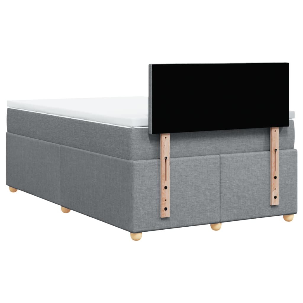 Sommier à lattes de lit avec matelas Gris clair 120x200cm Tissu - XIOS