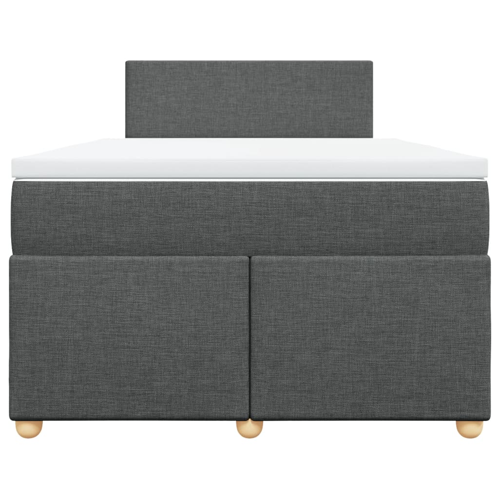 Sommier à lattes de lit avec matelas Gris foncé 120x200cm Tissu - XIOS