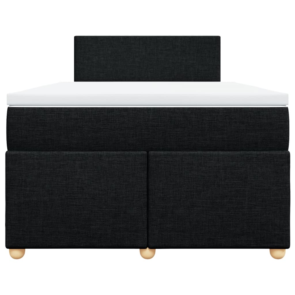Sommier à lattes de lit avec matelas Noir 120x200 cm Tissu - XIOS
