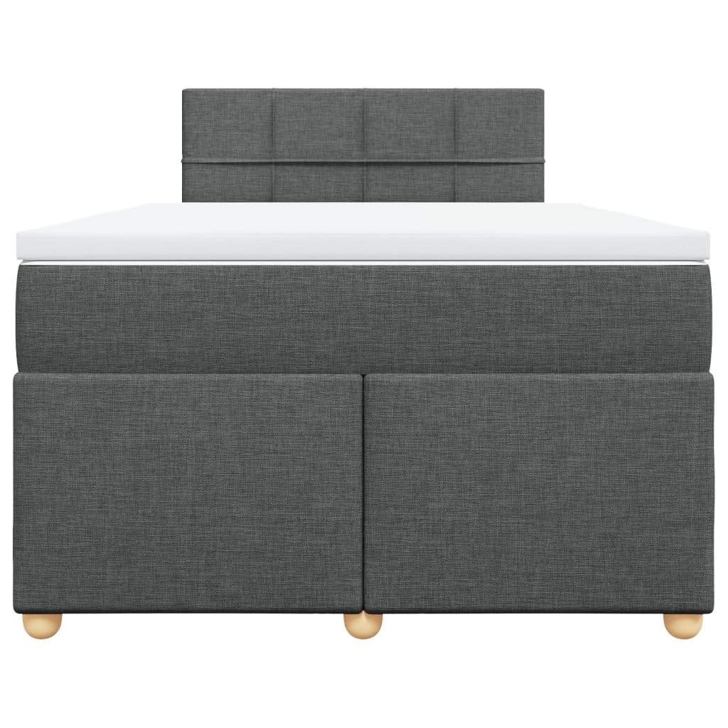 Sommier à lattes de lit avec matelas Gris foncé 120x200cm Tissu - XIOS