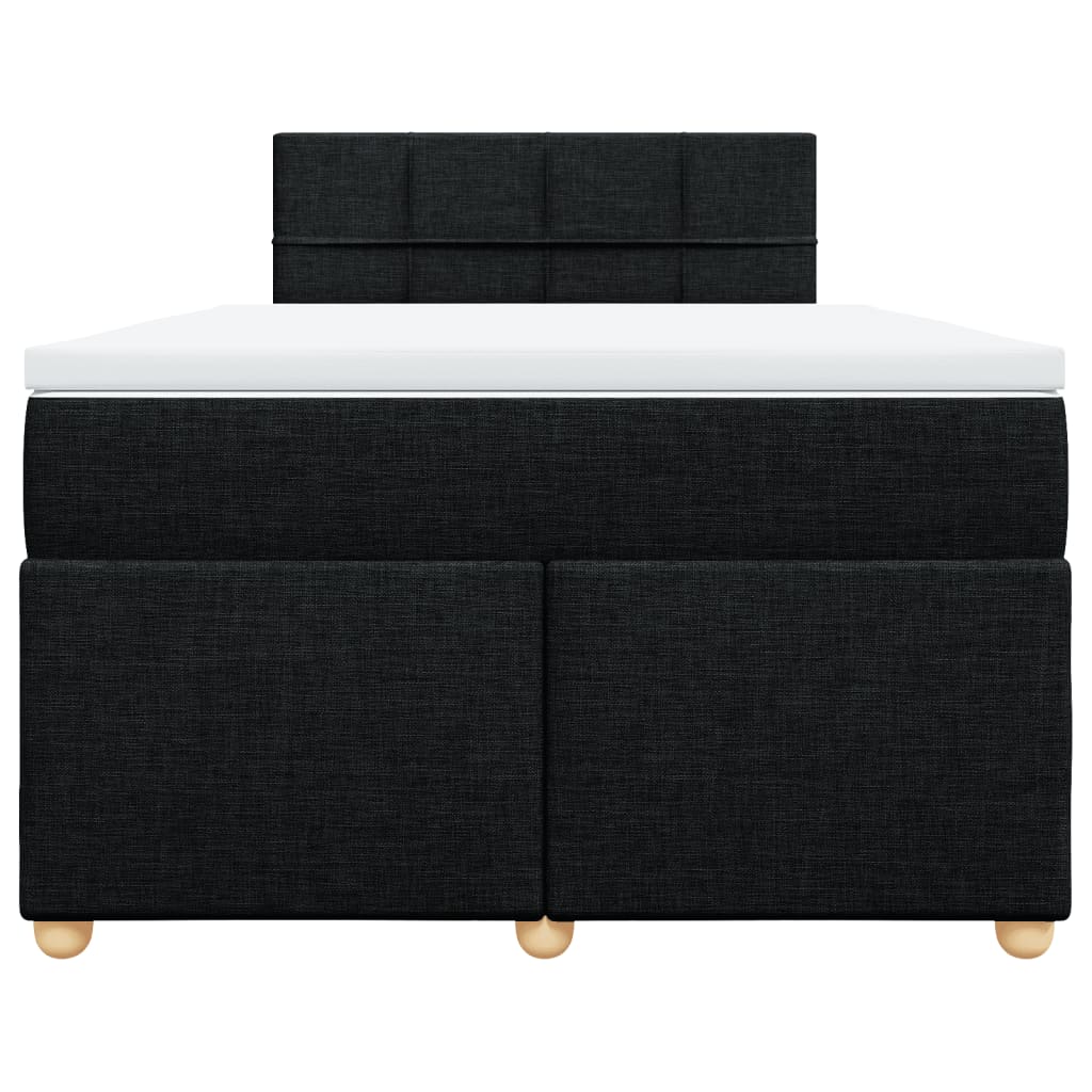 Sommier à lattes de lit avec matelas Noir 120x200 cm Tissu - XIOS