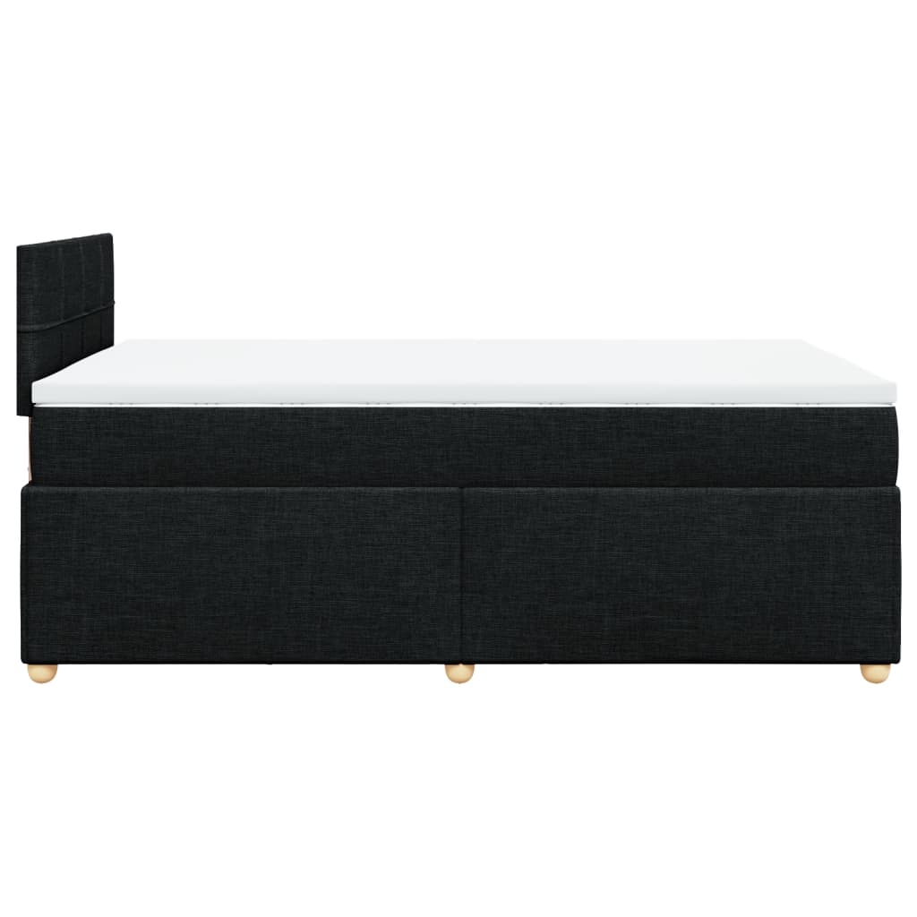 Sommier à lattes de lit avec matelas Noir 120x200 cm Tissu - XIOS