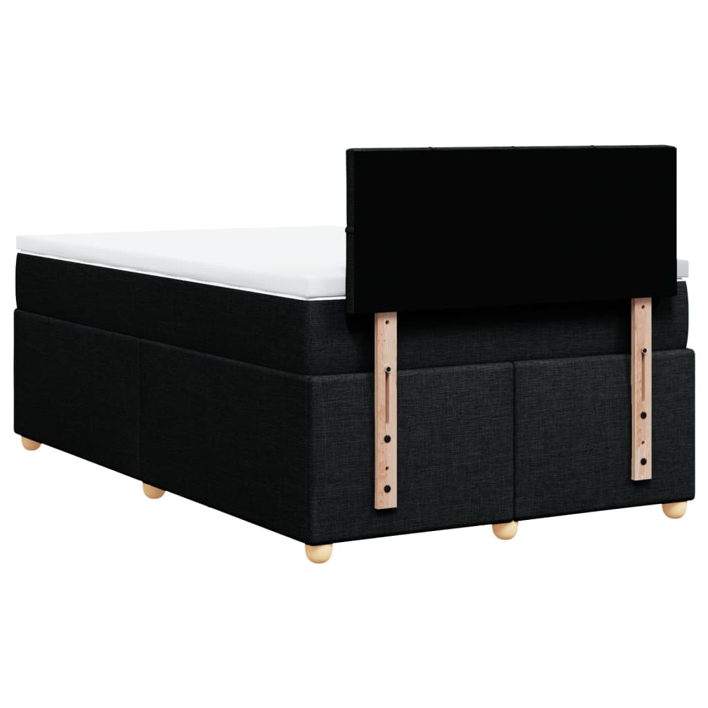 Sommier à lattes de lit avec matelas Noir 120x200 cm Tissu - XIOS