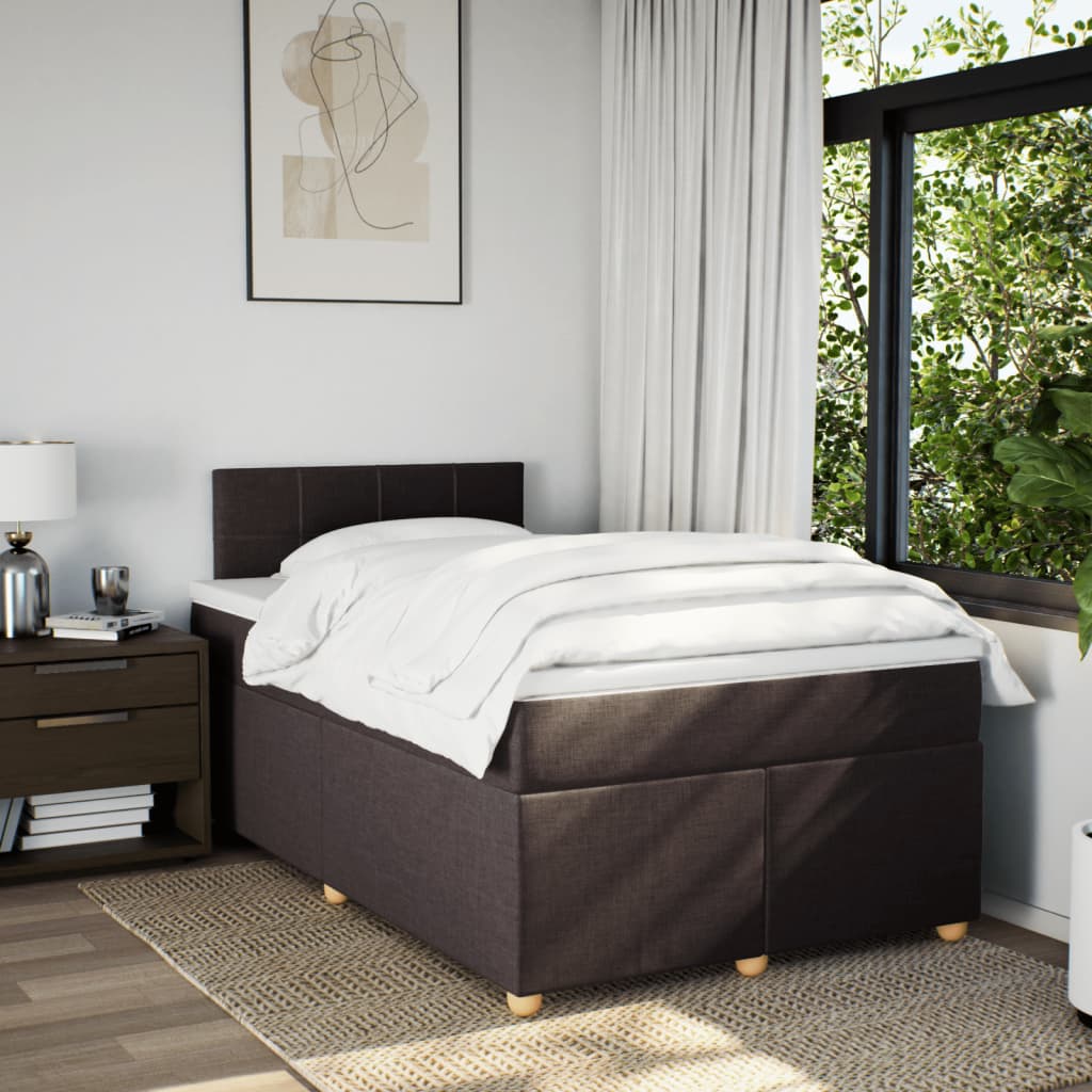 Sommier à lattes de lit avec matelas Marron foncé 120x200 cm - XIOS