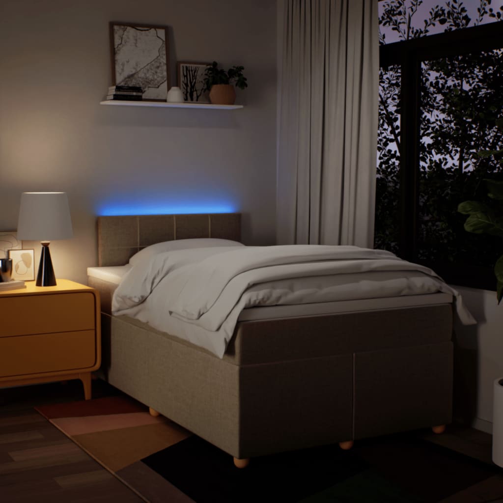 Sommier à lattes de lit avec matelas Crème 120x200 cm Tissu - XIOS