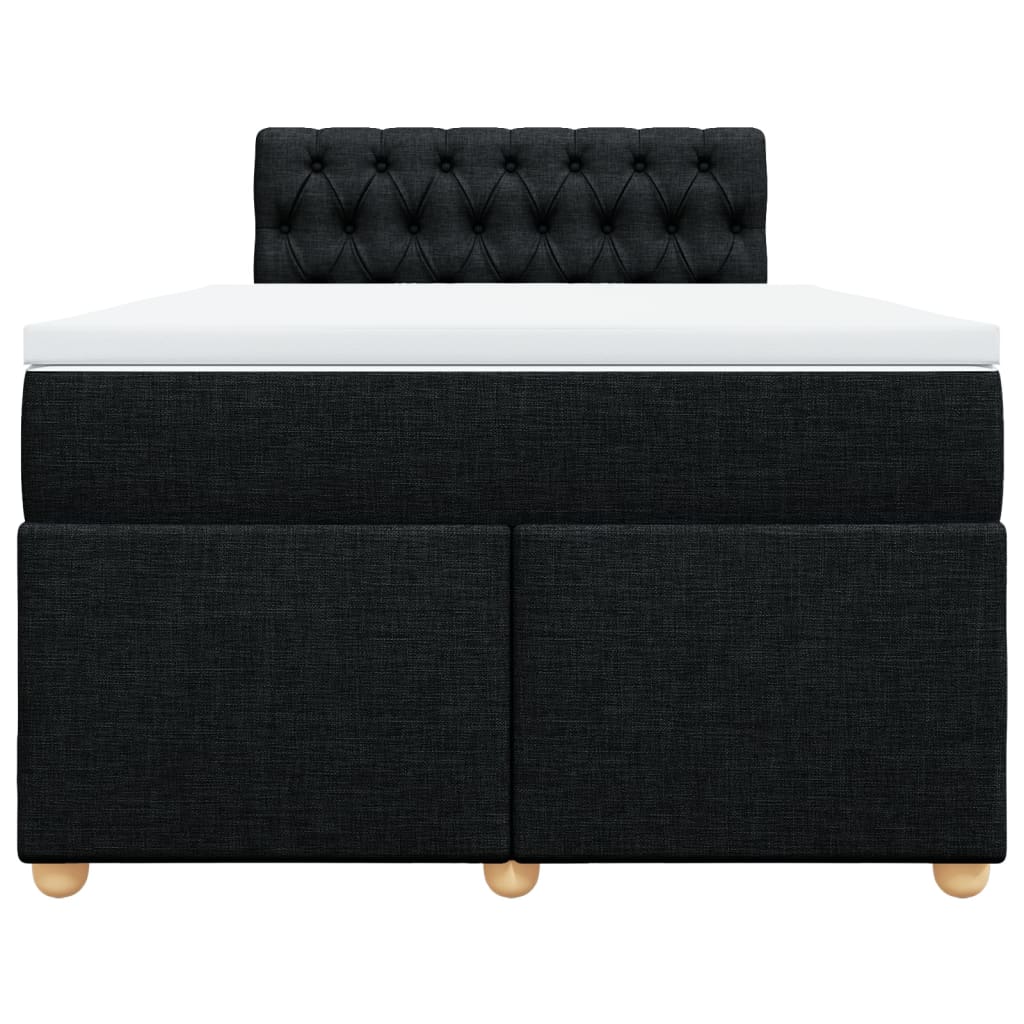 Sommier à lattes de lit avec matelas Noir 120x200 cm Tissu - XIOS