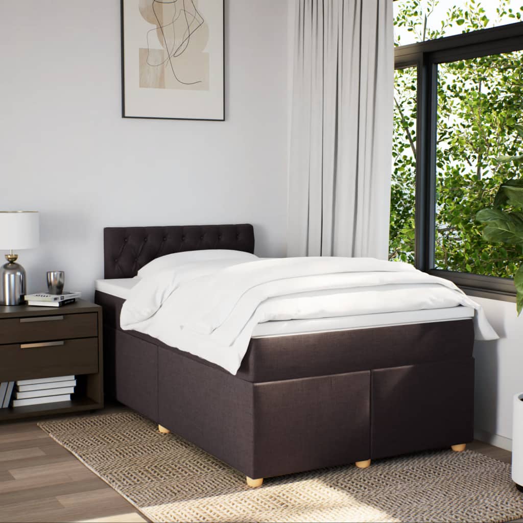 Sommier à lattes de lit avec matelas Marron foncé 120x200 cm - XIOS