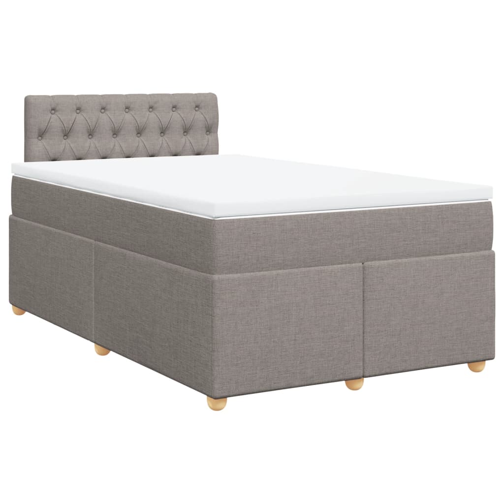 Sommier à lattes de lit avec matelas Taupe 120x200 cm Tissu - XIOS