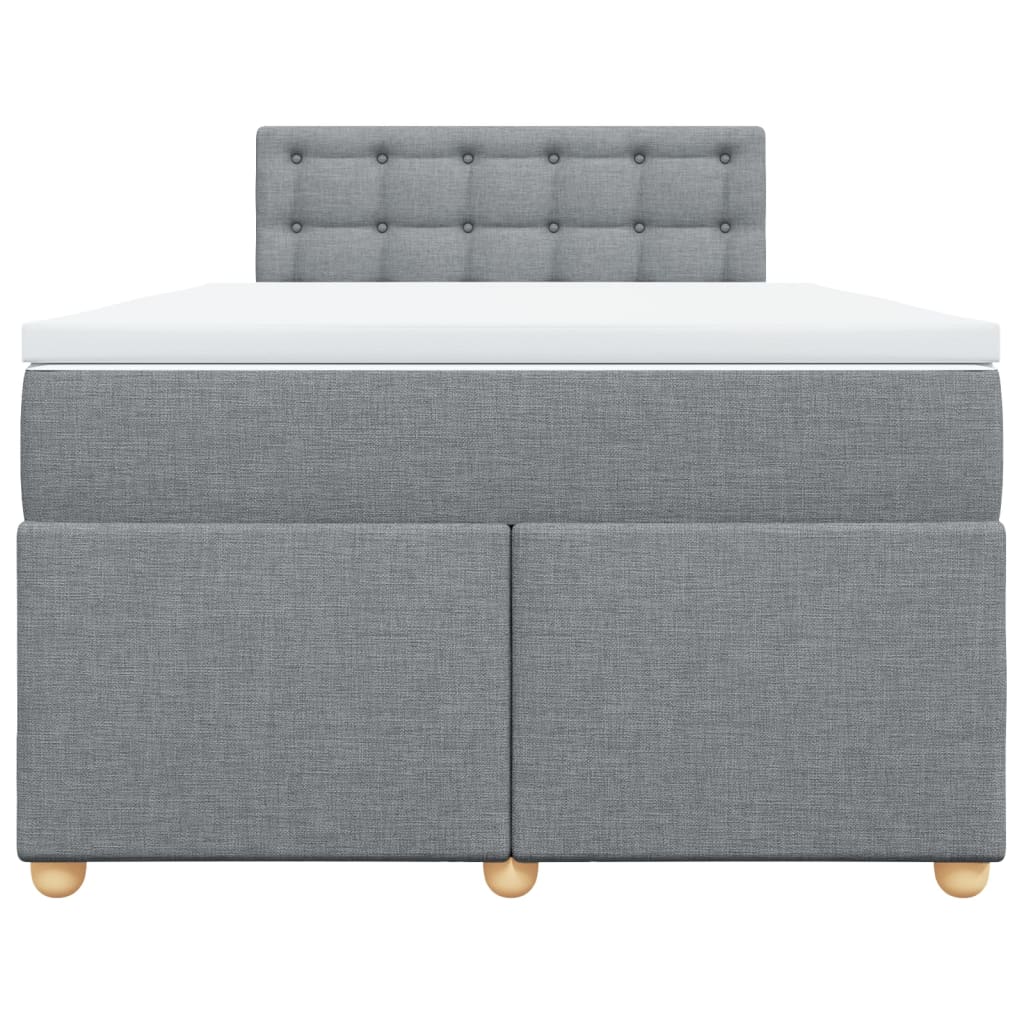 Sommier à lattes de lit avec matelas Gris clair 120x200cm Tissu - XIOS