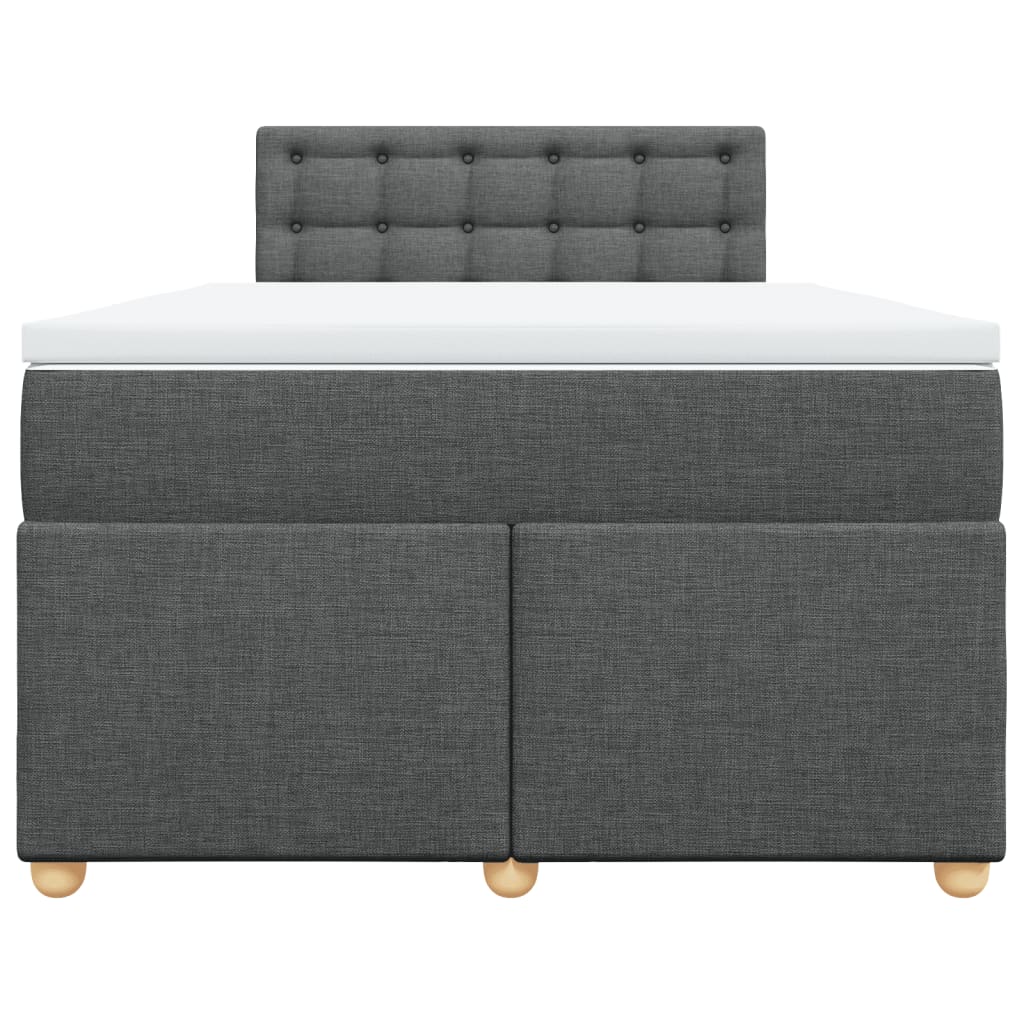Sommier à lattes de lit avec matelas Gris foncé 120x200cm Tissu - XIOS