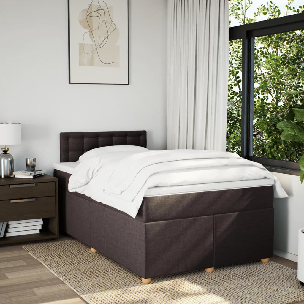 Sommier à lattes de lit avec matelas Marron foncé 120x200 cm - XIOS
