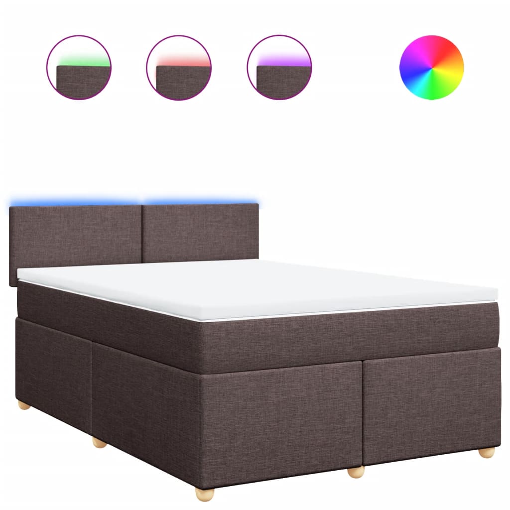 Sommier à lattes de lit avec matelas Marron foncé 140x190 cm - XIOS