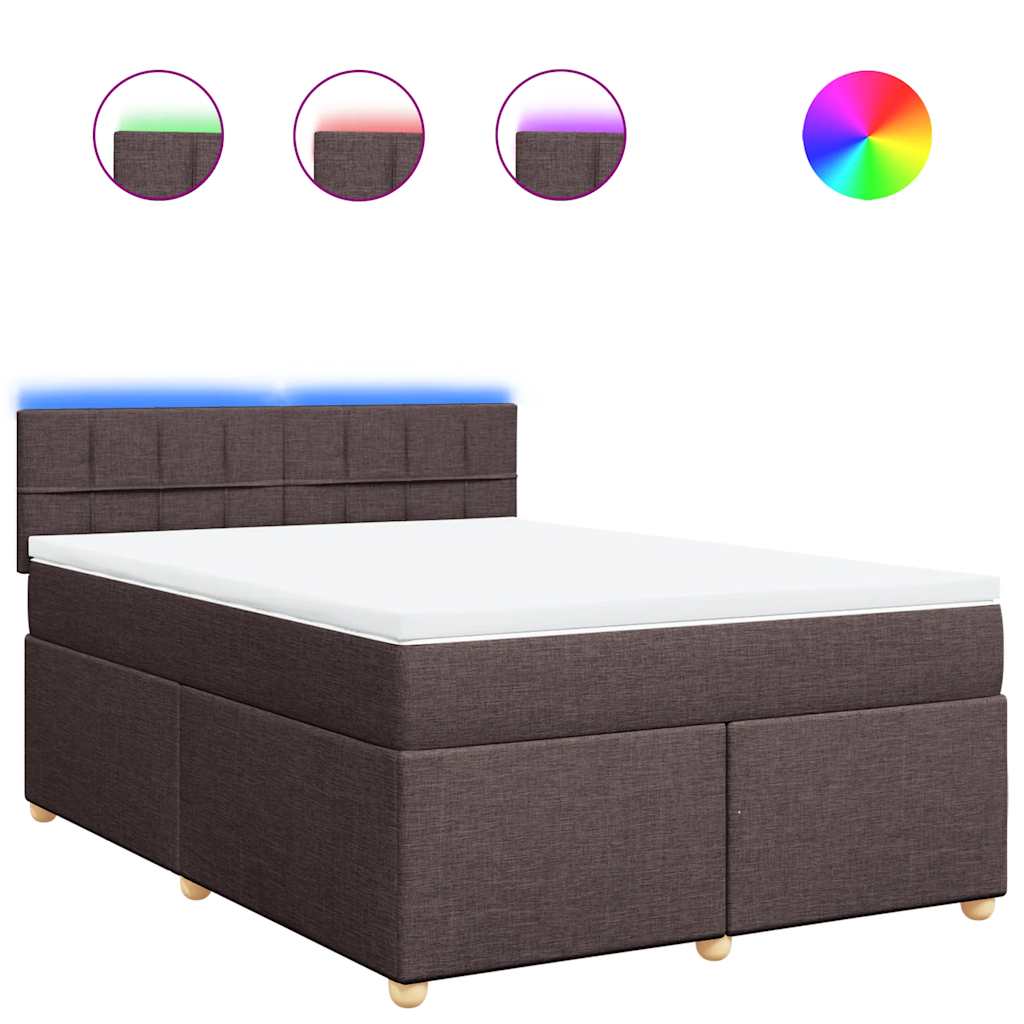 Sommier à lattes de lit avec matelas Marron foncé 140x190 cm - XIOS