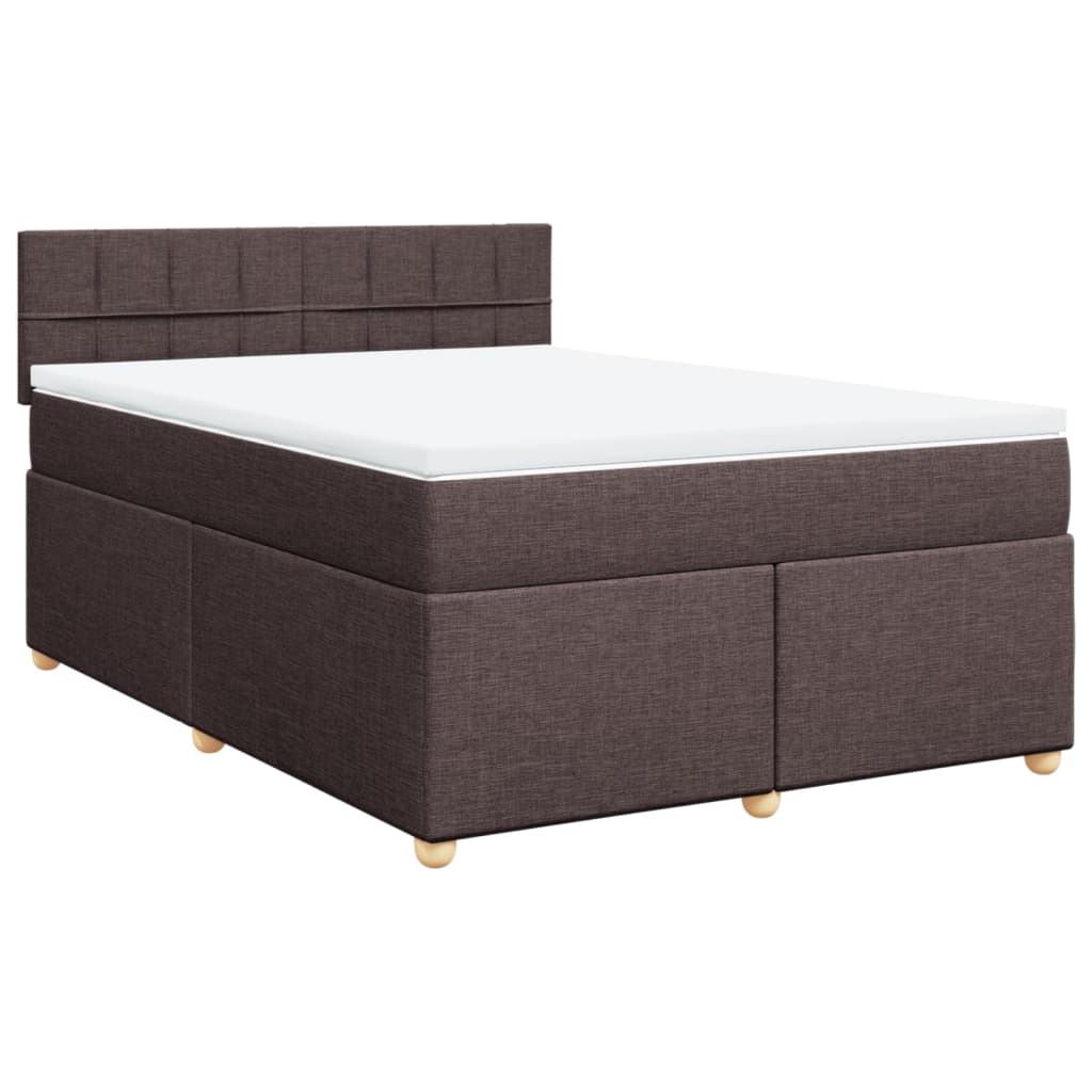 Sommier à lattes de lit avec matelas Marron foncé 140x190 cm - XIOS