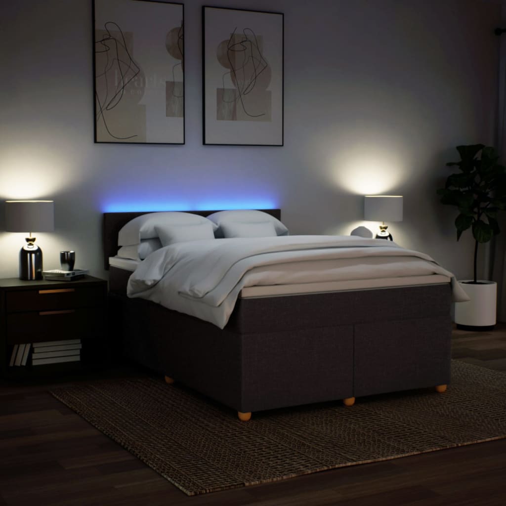 Sommier à lattes de lit avec matelas Marron foncé 140x190 cm - XIOS