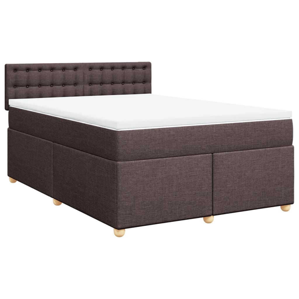 Sommier à lattes de lit avec matelas Marron foncé 140x190 cm - XIOS