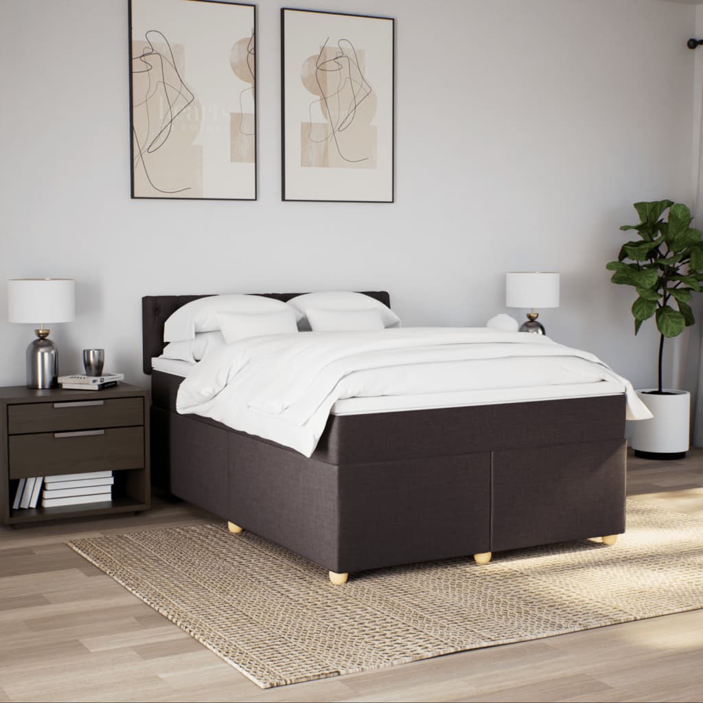 Sommier à lattes de lit avec matelas Marron foncé 140x200 cm - XIOS