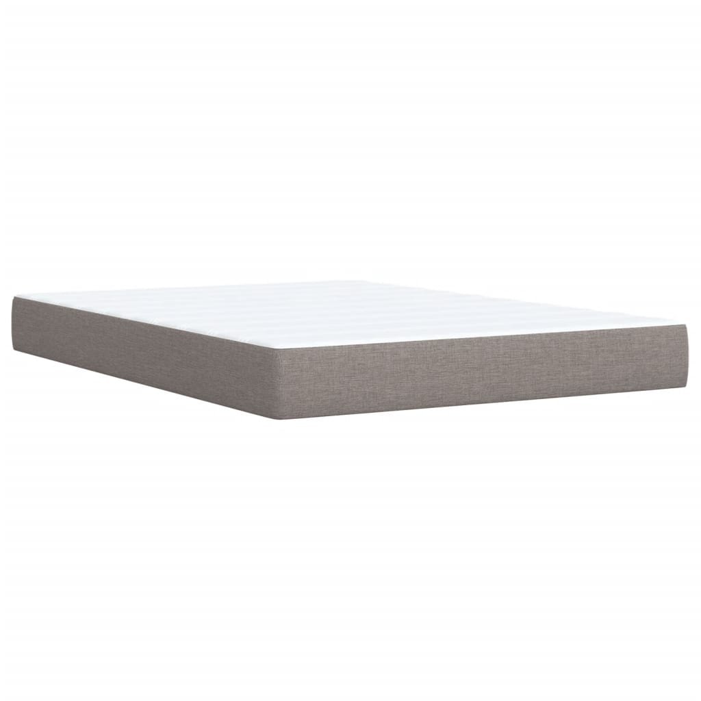 Sommier à lattes de lit avec matelas Taupe 160x200 cm Tissu - XIOS