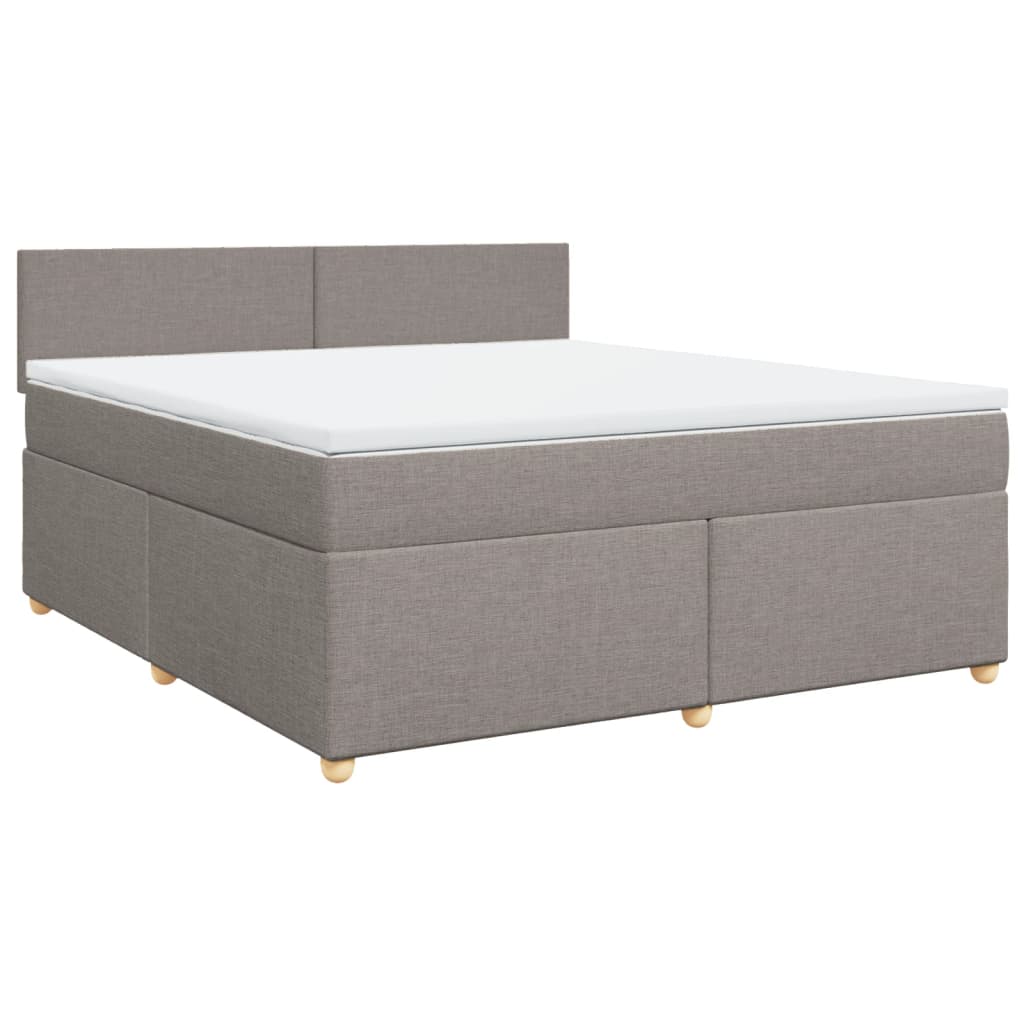 Sommier à lattes de lit avec matelas Taupe 180x200 cm Tissu - XIOS
