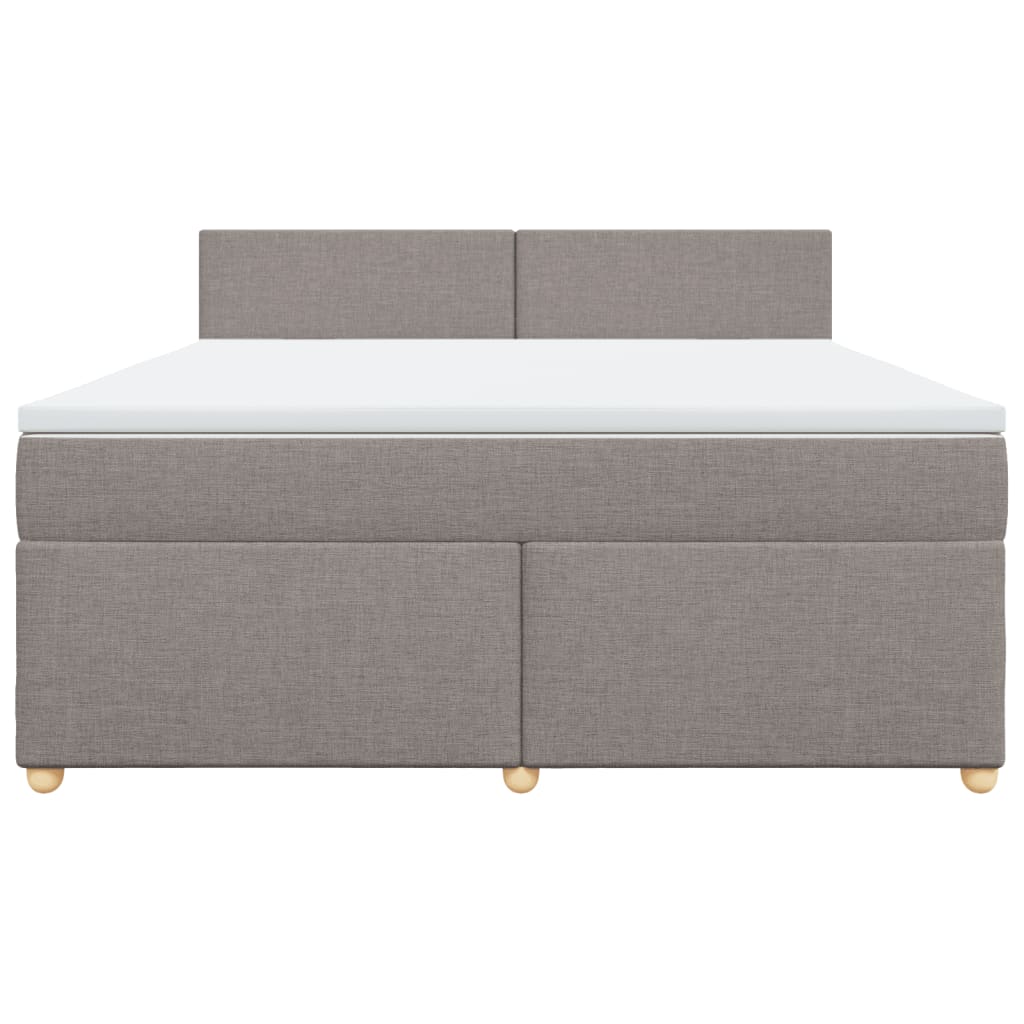 Sommier à lattes de lit avec matelas Taupe 180x200 cm Tissu - XIOS