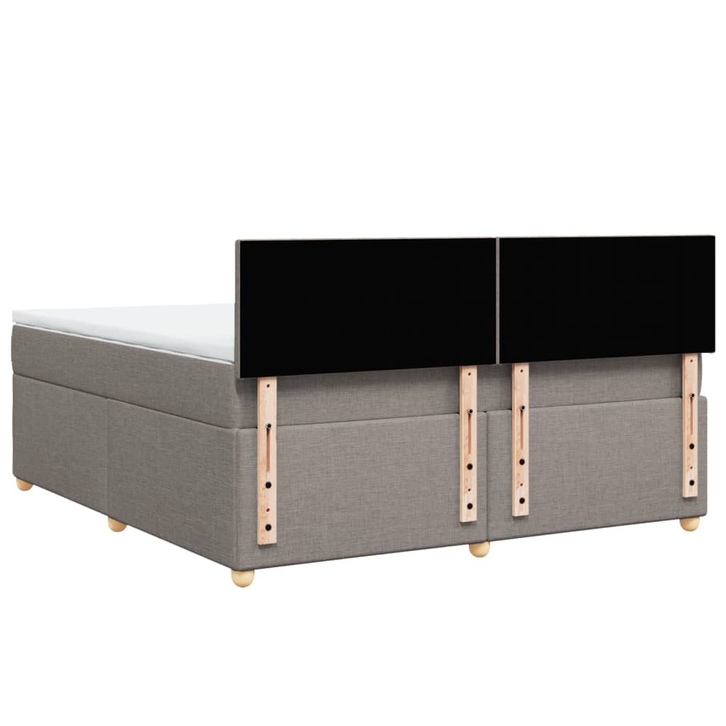 Sommier à lattes de lit avec matelas Taupe 180x200 cm Tissu - XIOS