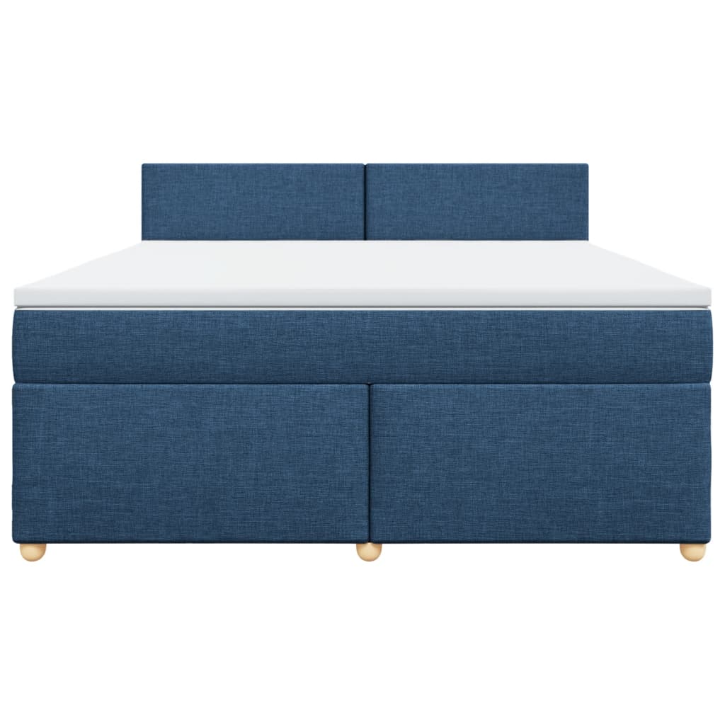 Sommier à lattes de lit avec matelas Bleu 180x200 cm Tissu - XIOS