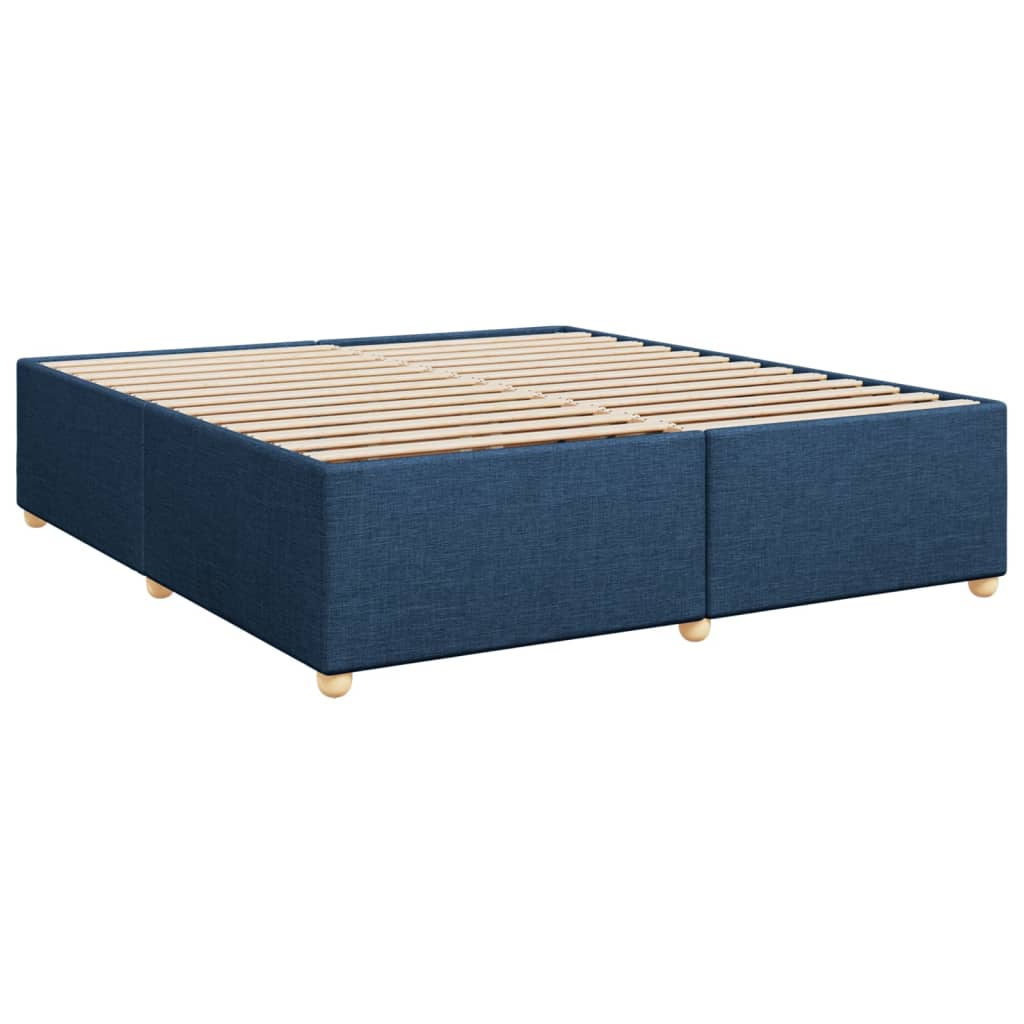 Sommier à lattes de lit avec matelas Bleu 180x200 cm Tissu - XIOS