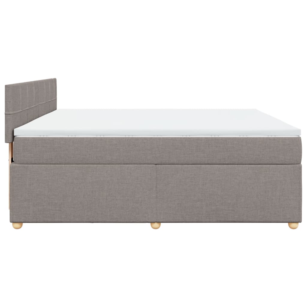 Sommier à lattes de lit avec matelas Taupe 180x200 cm Tissu - XIOS