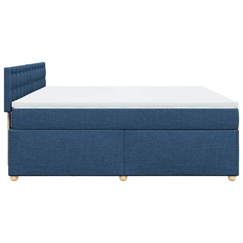 Sommier à lattes de lit avec matelas Bleu 180x200 cm Tissu - XIOS