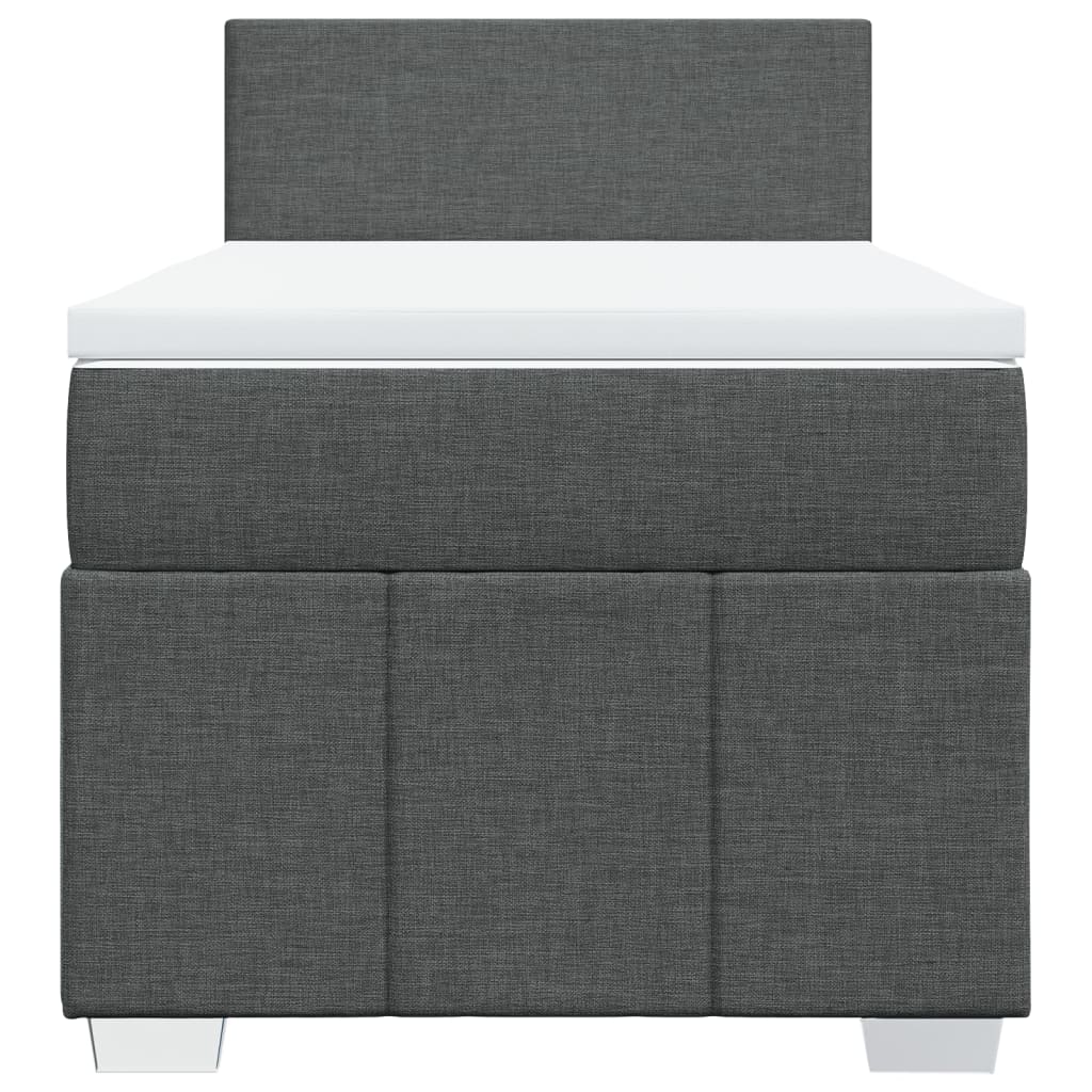 Sommier à lattes de lit avec matelas Gris foncé 80x200 cm Tissu - XIOS
