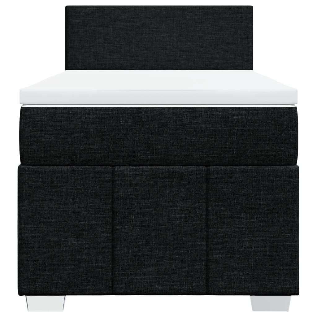 Sommier à lattes de lit et matelas Noir 80x200 cm Tissu - XIOS