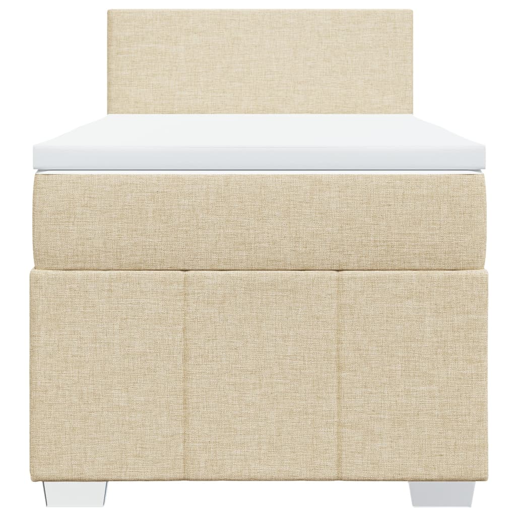 Sommier à lattes de lit avec matelas Crème 80x200 cm Tissu - XIOS