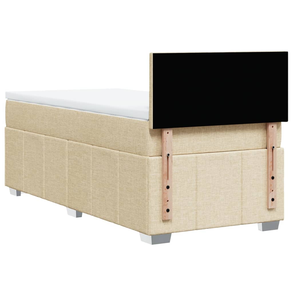 Sommier à lattes de lit avec matelas Crème 80x200 cm Tissu - XIOS